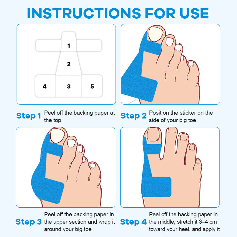 Ferdigskåret kinesiologitape for hallux valgus