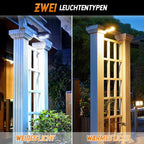 Vanntett solcellelampe med klips
