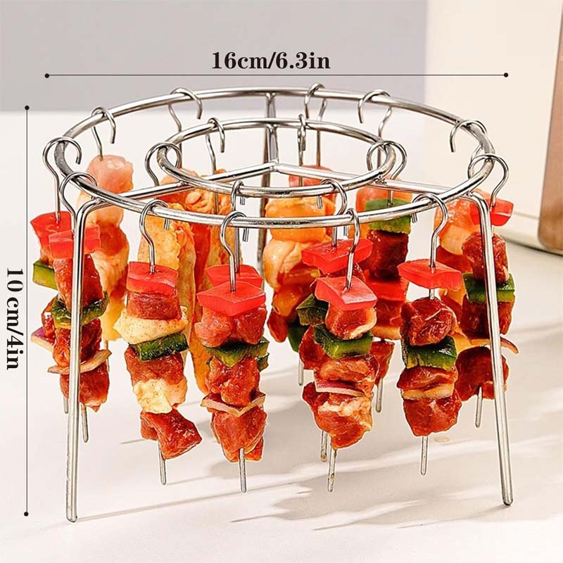 🔥 Grillspydstativ til luftfryser | 360 ° jevn matlaging, sprø og saftig! 🍢