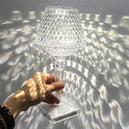 Bordlampe i krystall