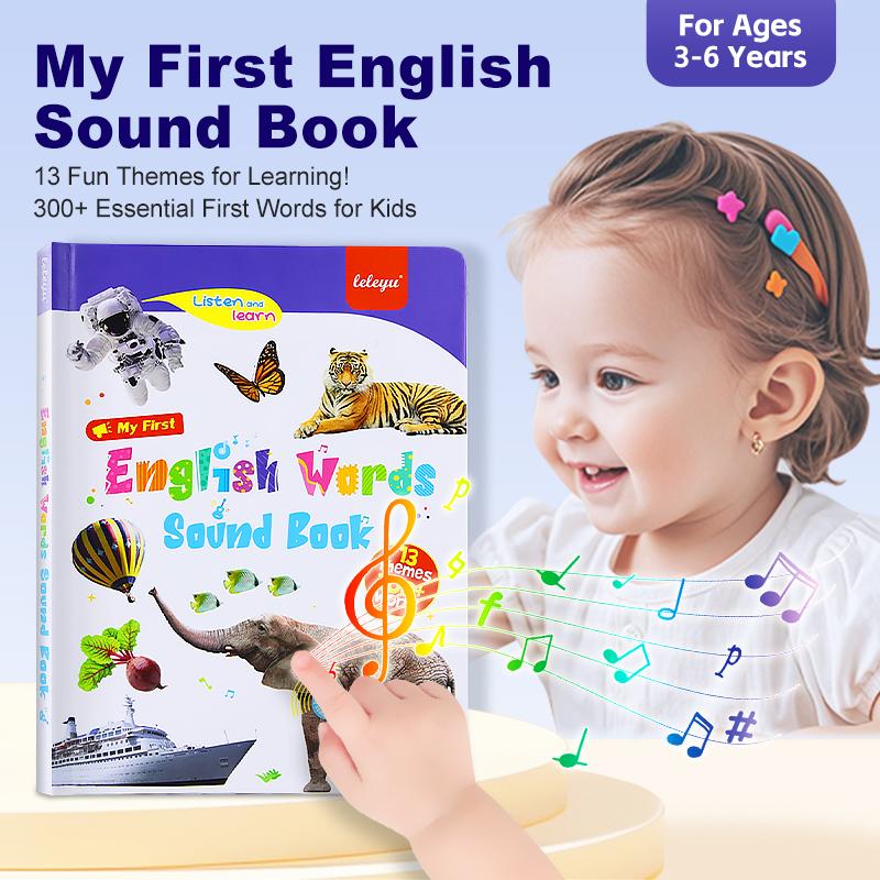 Engelsk lesebok/My First English Toy Sounds - 470+ ord, 21 temaer og morsomme ordspill! Perfekt språkleke for barn! 🇬🇧🔊