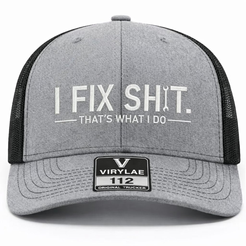 🔥SISTE DAG 49 % RABATT-🛠️ «I Fix Shit»-trucker-cap – Morsom mekaniker- og reparatørcap
