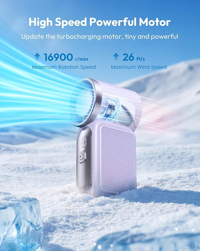 💨En bærbar, holdbar og praktisk liten vifte med høy hastighet❄️