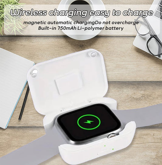 🔥Supertilbud! 38% rabatt! - Bærbar trådløs powerbank for smartklokker