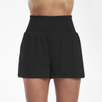 ✨️🥰 2-I-1 Joggebukser Med Høy Midje Og Sidelommer