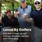 Kreativt shotglass formet som en golfball