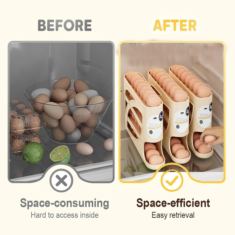 Rullbar oppbevaringsboks for egg