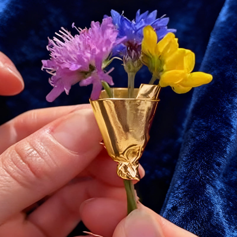 Bærbar blomsterbukettklemme