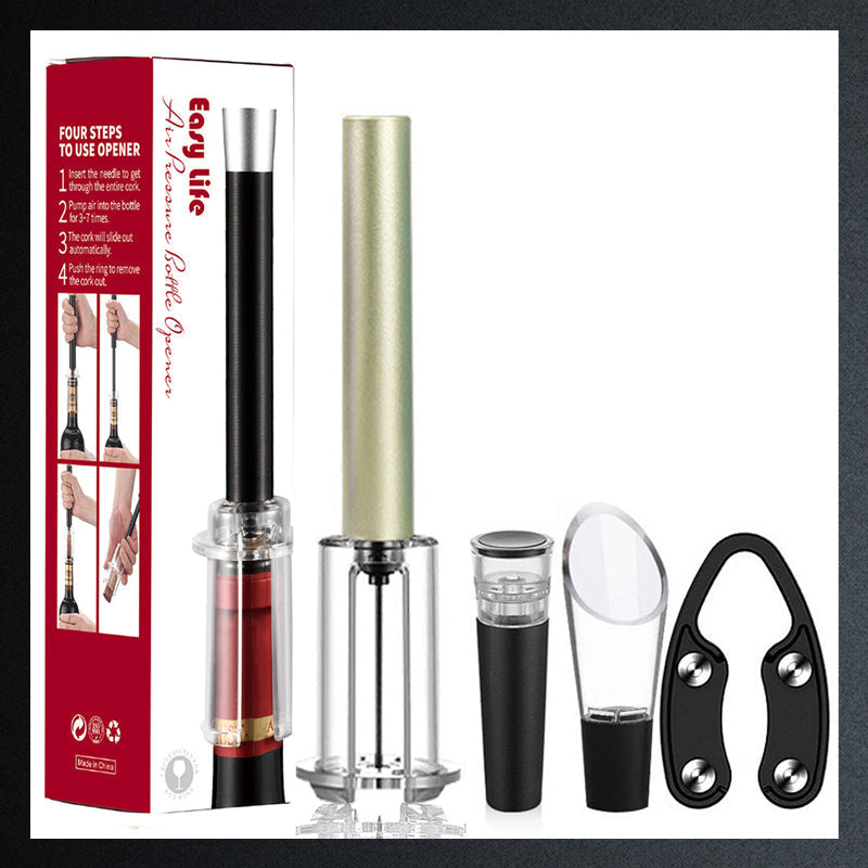 🔥Hotselgende produkt 💥🍾Luftpumpe Korketrekker Vinflaskeåpner Sett