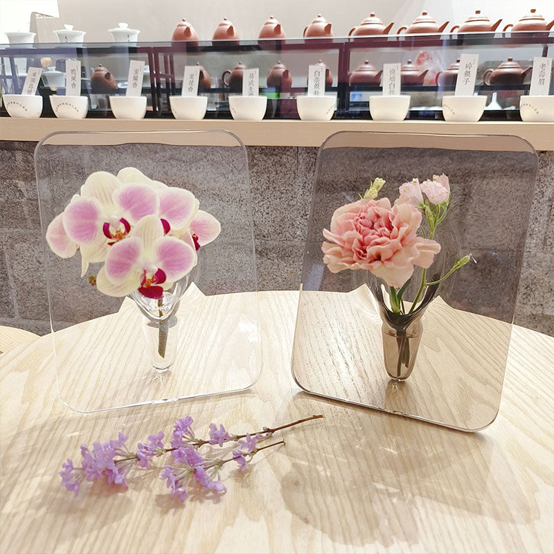 Akryl fotoramme vase blomsterarrangør