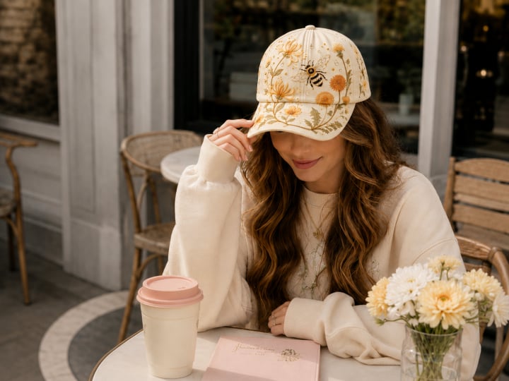 🔥Siste dag – 50 % rabatt 🌸🌿 Garden Morning Cap