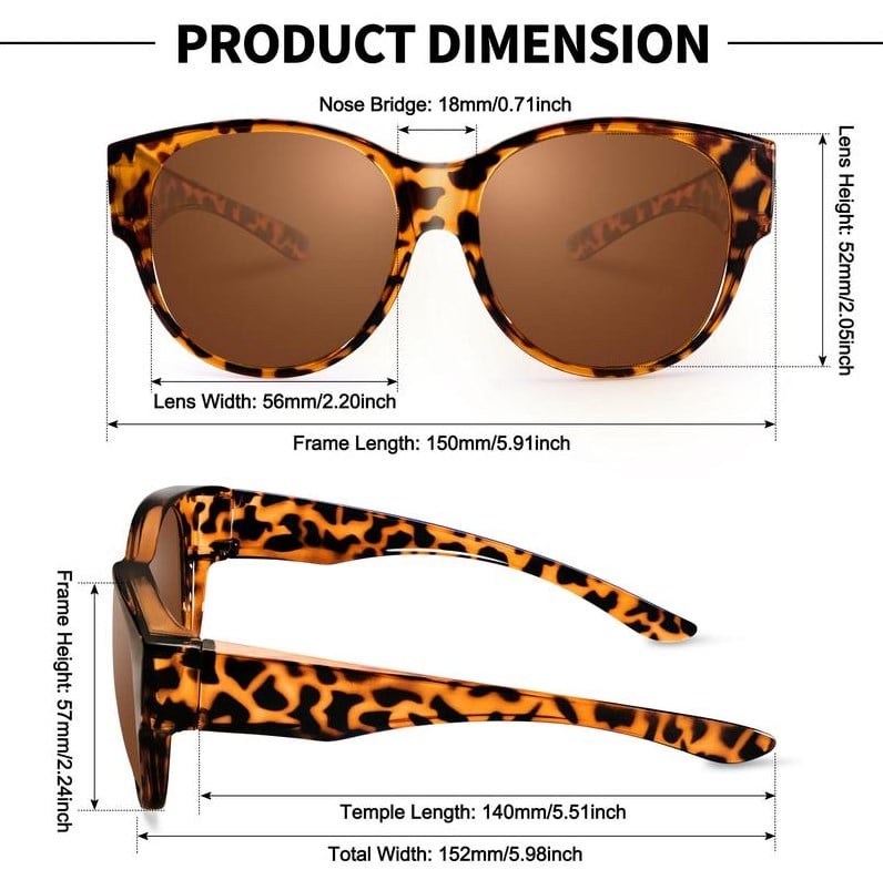 🔥🕶Nye oversized solbriller i «cat eye»-stil med polarisert glass og UV400-beskyttelse