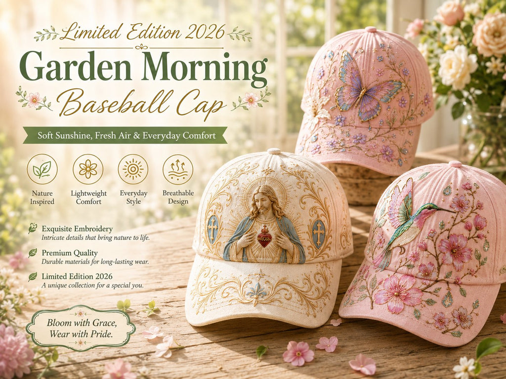 🔥Siste dag – 50 % rabatt 🌸🌿 Garden Morning Cap