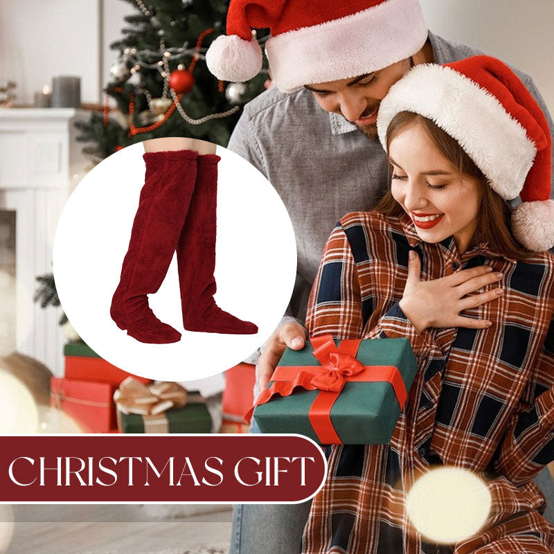 Gåsedunssokker til kneet til jul