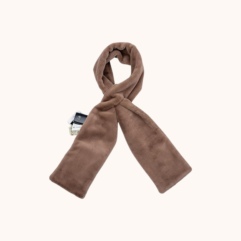 Black Friday Stor kampanje Spar 49%🔥Fuskepelsskjerf med skjult glidelåslomme