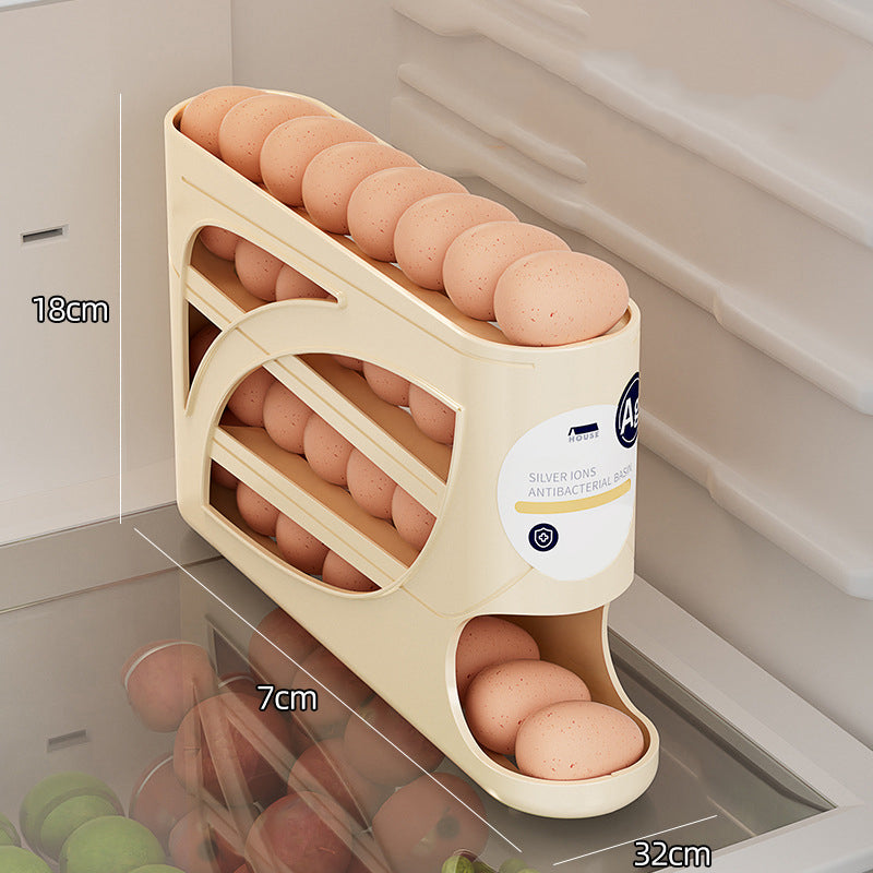 Rullbar oppbevaringsboks for egg