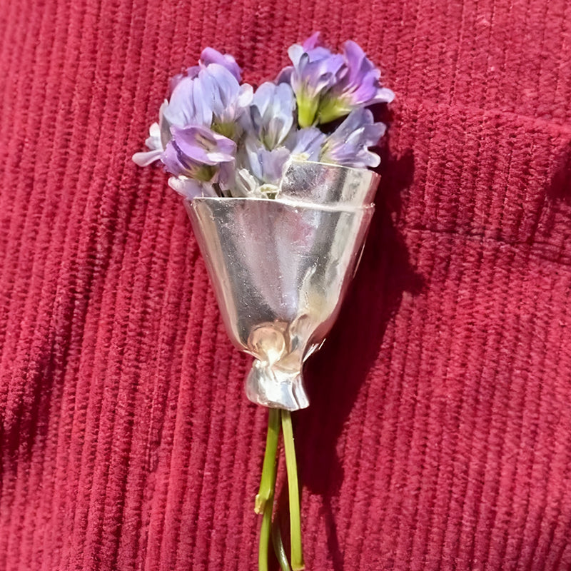 Bærbar blomsterbukettklemme