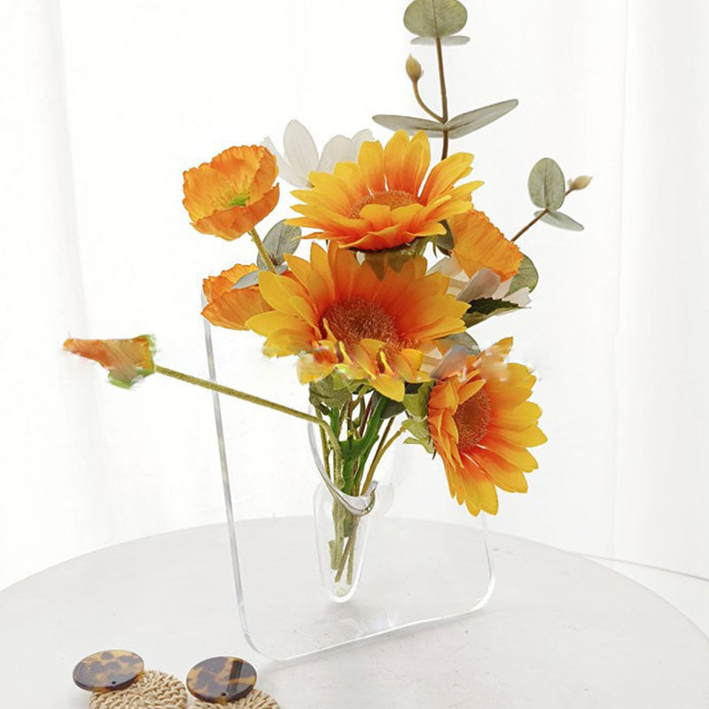 Akryl fotoramme vase blomsterarrangør