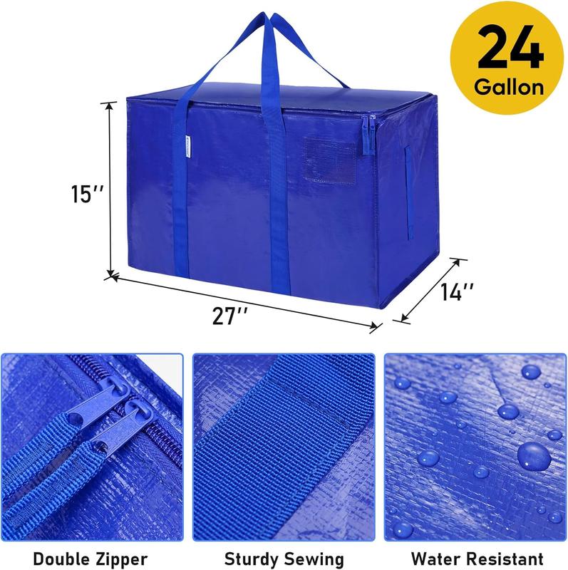 24 gallon ekstra store kraftige sammenleggbare flyttevesker