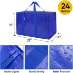 24 gallon ekstra store kraftige sammenleggbare flyttevesker