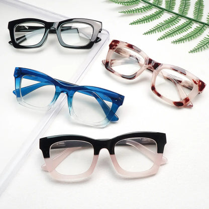 👓 4 par blålysbriller med kraftig ramme – store, trendy briller