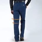 Herrejeans med høy midje og rett snitt