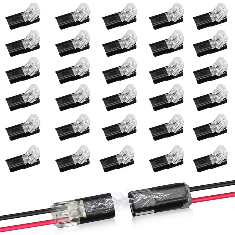 Dobbeltledningskontakt Led-lysstripe-kontakt 2 Pi