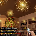 🎄Hengende Starburst Solar Fairy Lights til jul