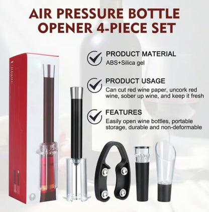 🔥Hotselgende produkt 💥🍾Luftpumpe Korketrekker Vinflaskeåpner Sett
