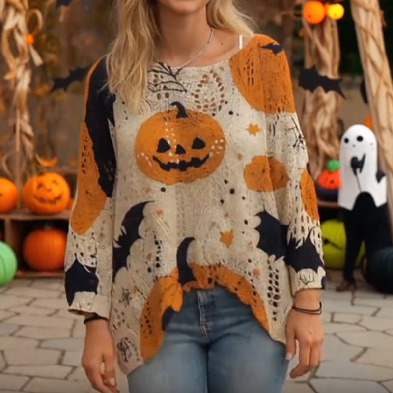 🎃 Hekseaktig koselig stemning - Gresskargenser i Halloween-strikk