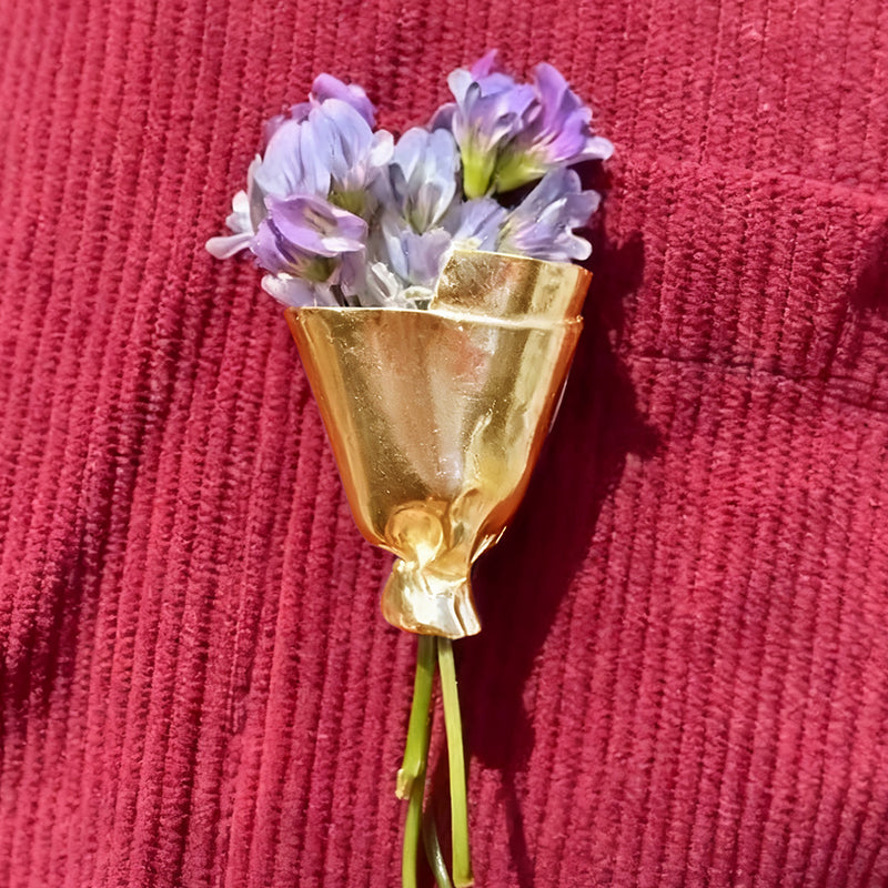 Bærbar blomsterbukettklemme
