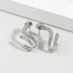 Smart slangeformet øreklips i sølv🐍
