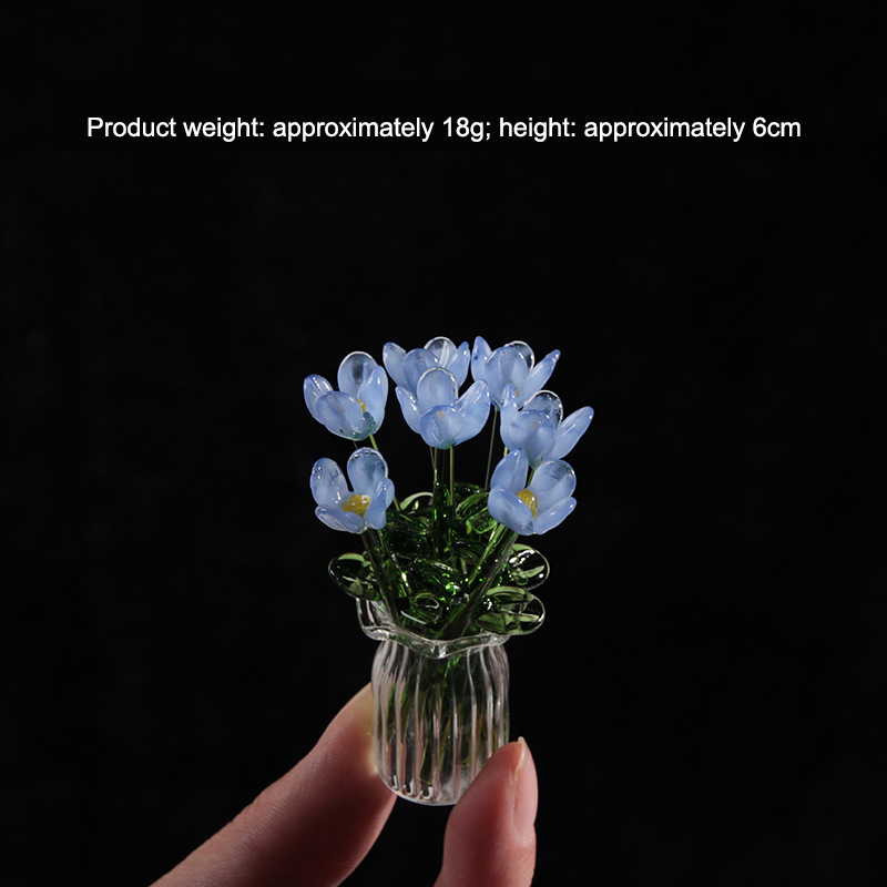 Blomsterpynt i glass