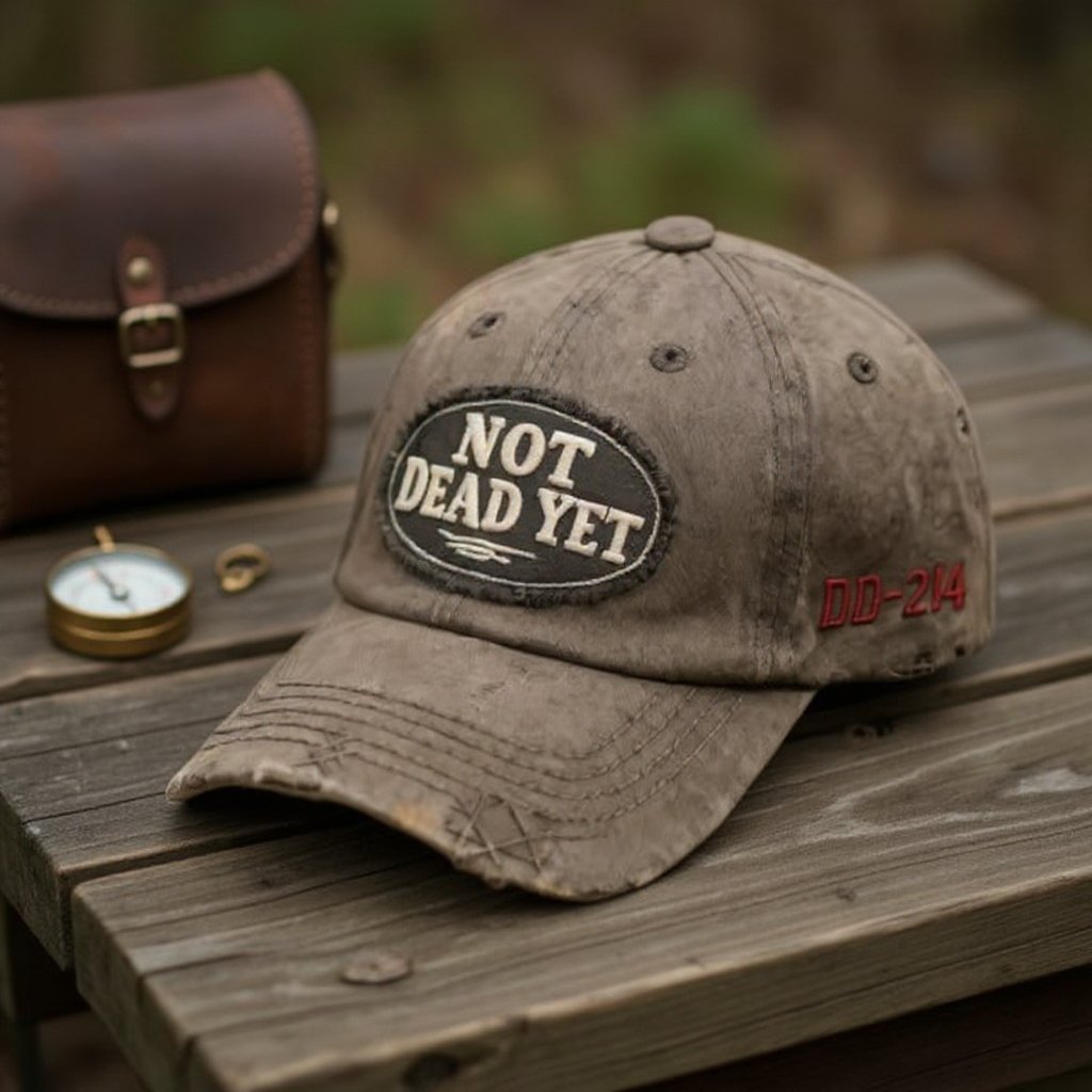 IKKE DØD ENNÅ - Vintage vasket baseballcaps