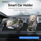 🔥HOT SALE 50% OFF🎁⚡Over 50.000 solgte! 📱Smart 2-i-1 roterende mobiltelefonholder og trådløs lader i bilen⚡