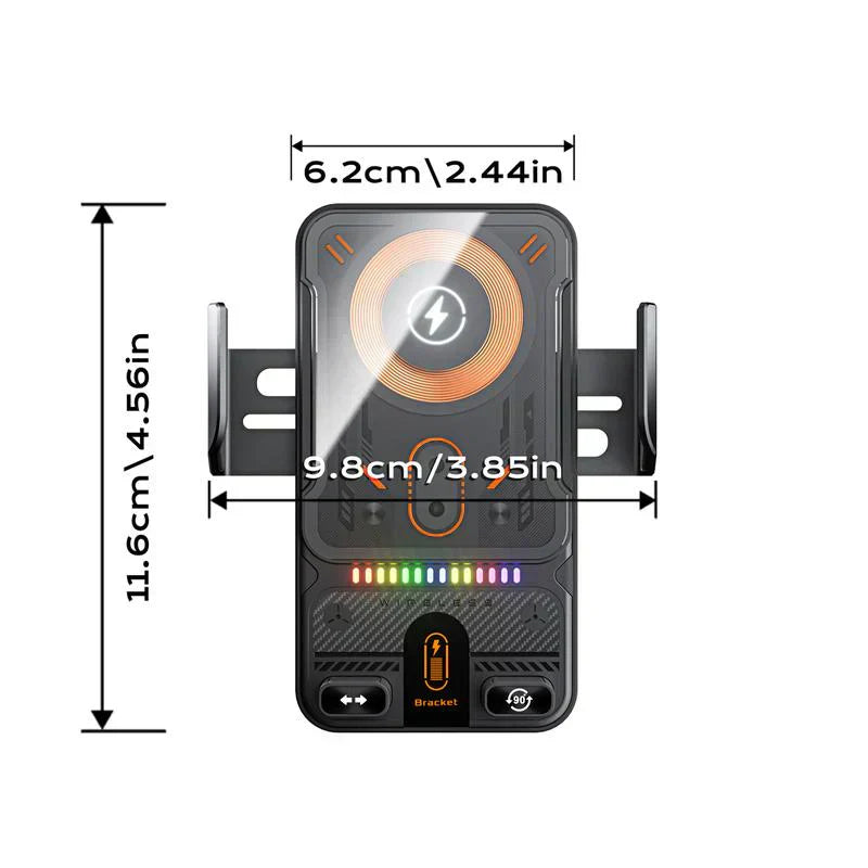 🔥HOT SALE 50% OFF🎁⚡Over 50.000 solgte! 📱Smart 2-i-1 roterende mobiltelefonholder og trådløs lader i bilen⚡