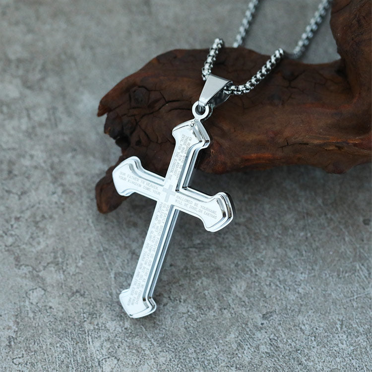 ✝️ «Fadervår»-korshalskjede – Unisex