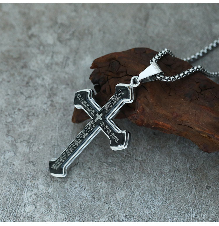 ✝️ «Fadervår»-korshalskjede – Unisex