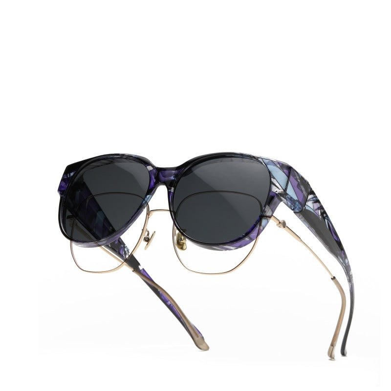 🔥🕶Nye oversized solbriller i «cat eye»-stil med polarisert glass og UV400-beskyttelse