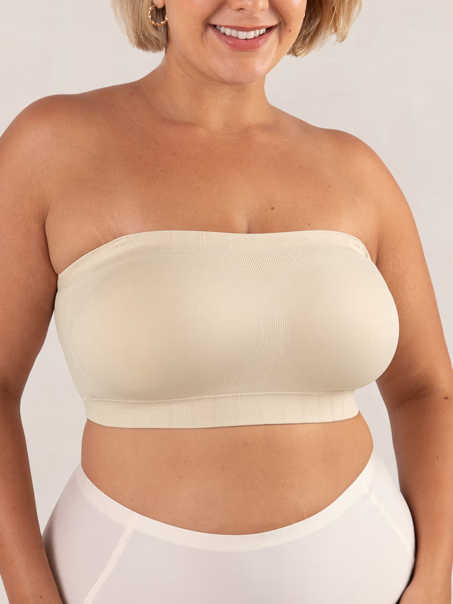 Vendbar stroppeløs bandeau-BH