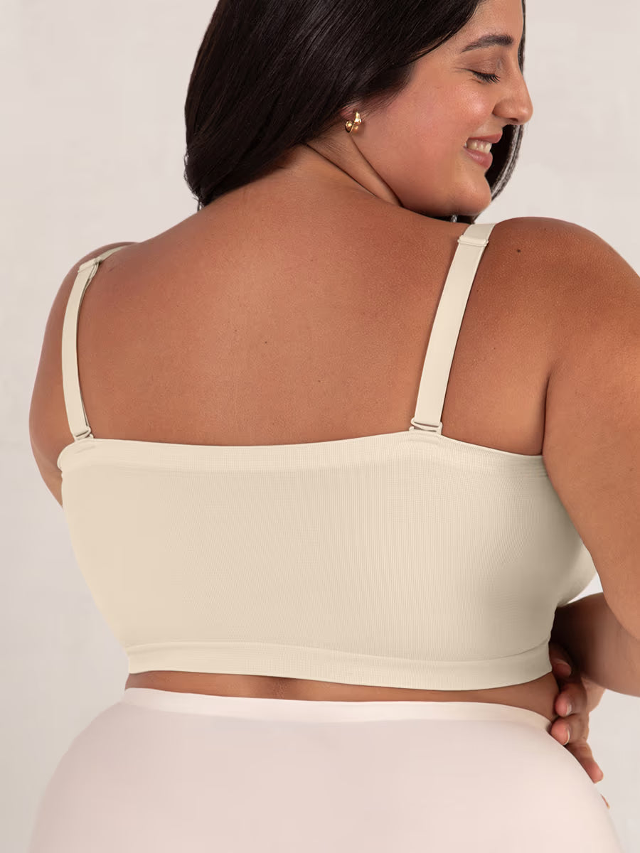 Vendbar stroppeløs bandeau-BH