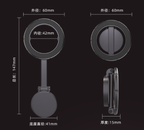 Sammenleggbart, uttrekkbart, roterende, magnetisk telefonstativ for reiser
