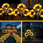 🌻Fabrikk direkte salg 49% avslag - 🌞Solar LED-solsikkehagelys - 29,6 tommer / 74 cm