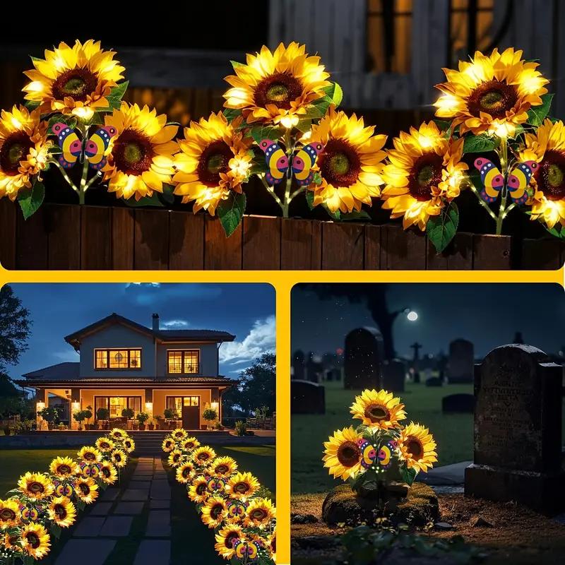 🌻Fabrikk direkte salg 49% avslag - 🌞Solar LED-solsikkehagelys - 29,6 tommer / 74 cm