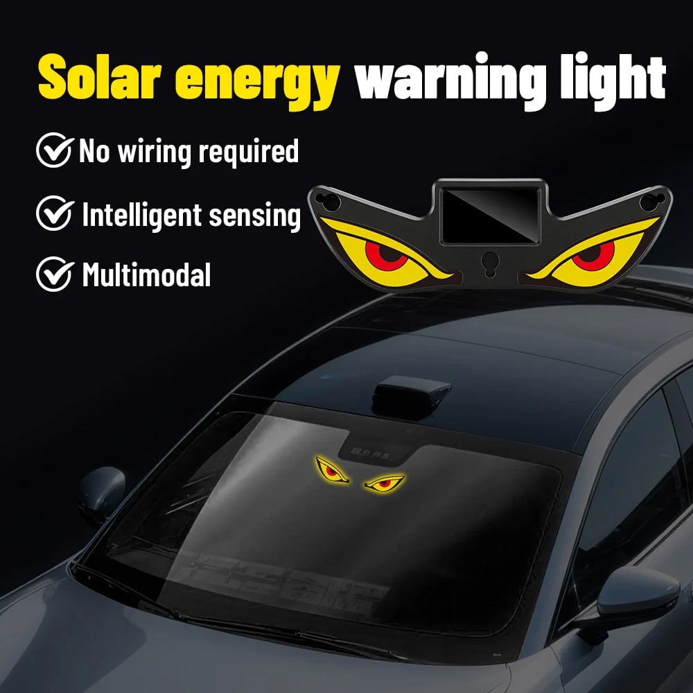 🔥Siste dag med 49 % rabatt – Solar Demon Eye LED-vinduslampe til bilen