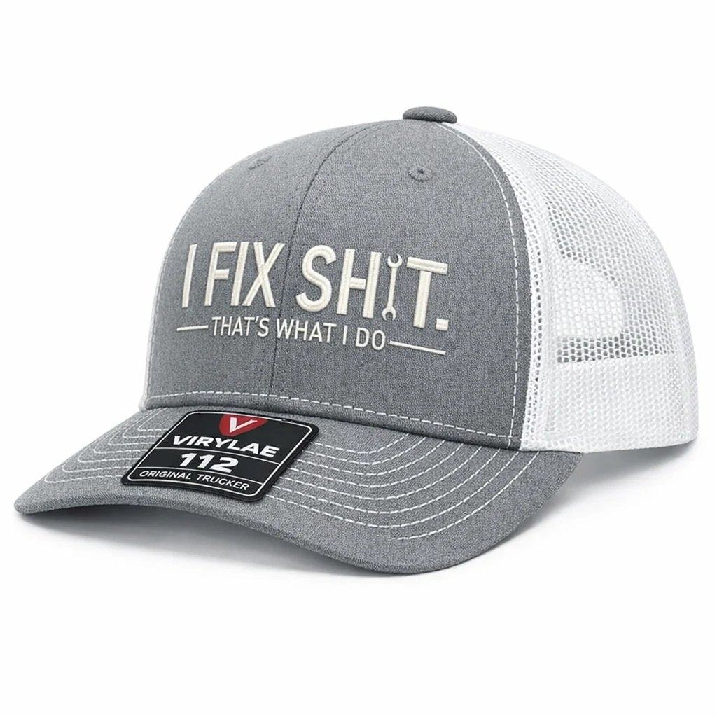 🔥SISTE DAG 49 % RABATT-🛠️ «I Fix Shit»-trucker-cap – Morsom mekaniker- og reparatørcap