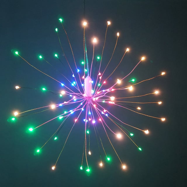 🎄Hengende Starburst Solar Fairy Lights til jul