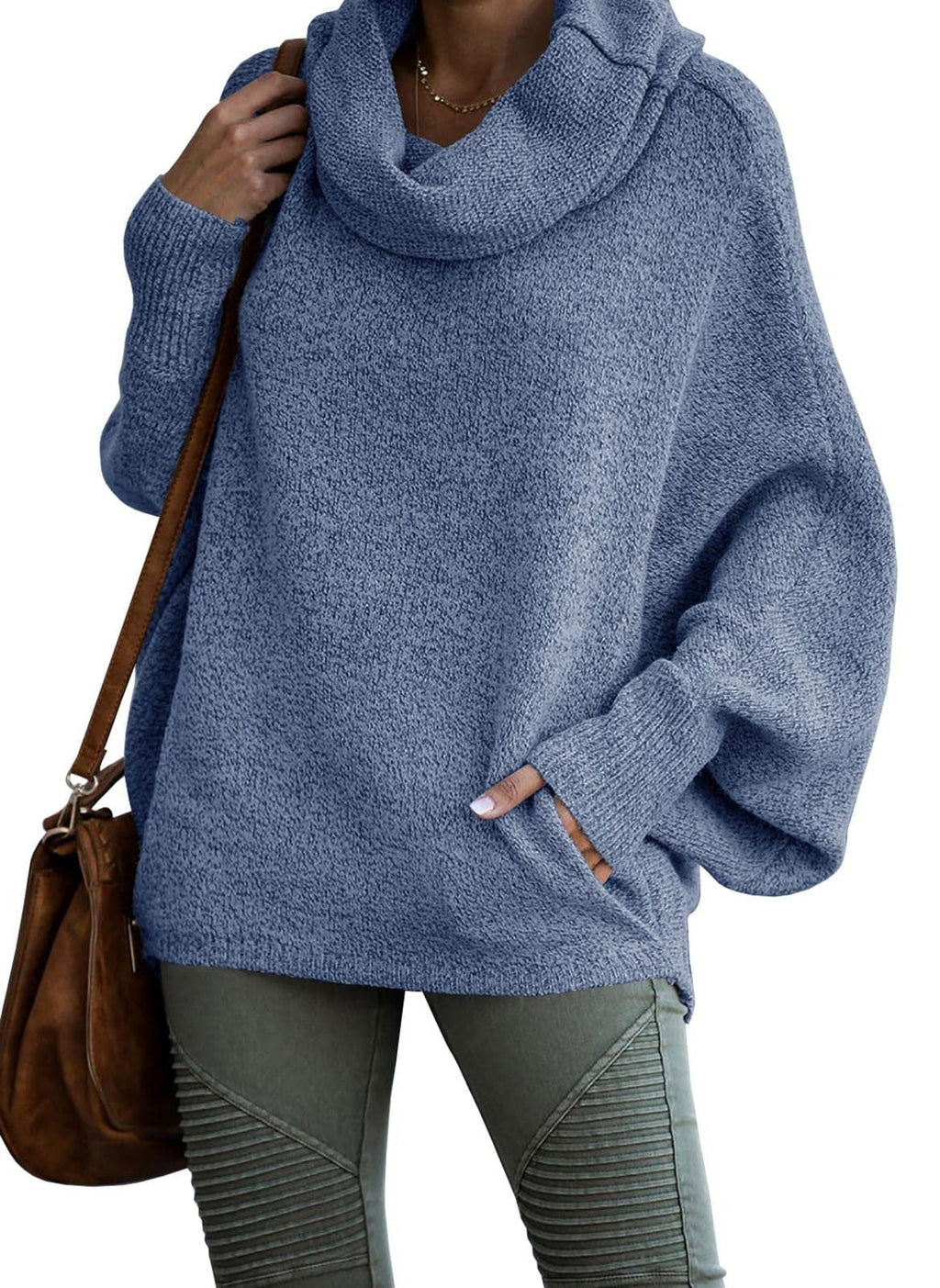 {Gratis Frakt}✨Gensere med cowl-hals for damer med lommer