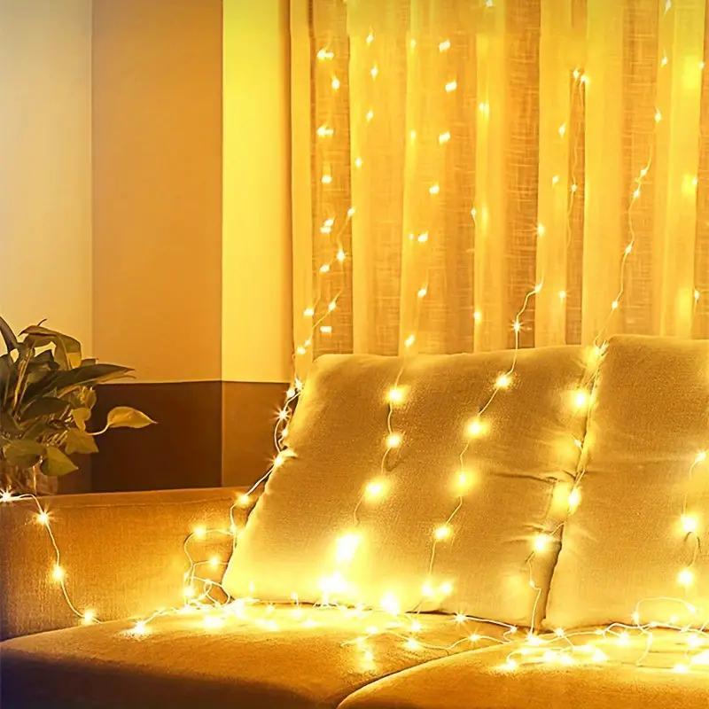 🎁Tidlig julesalg 49 % rabatt🎅LED-lyslenker, USB-drevet LED-lysgardin til gaveinnpakning