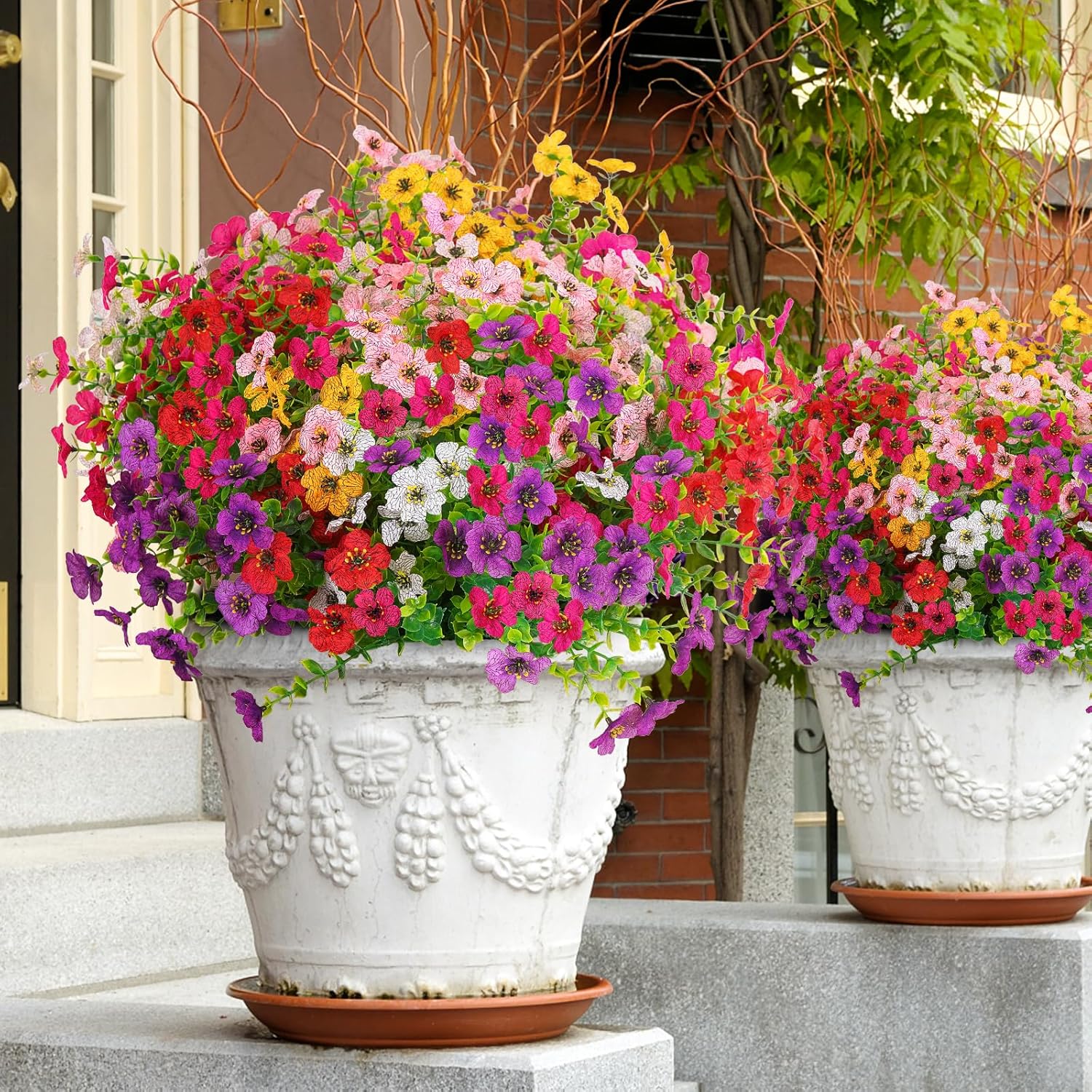 🌺UV-resistent fargerik kunstig blomst💖